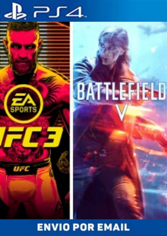 Pacote BATTLEFIELD V E EA SPORTS UFC 3 PS4 MÍDIA DIGITAL