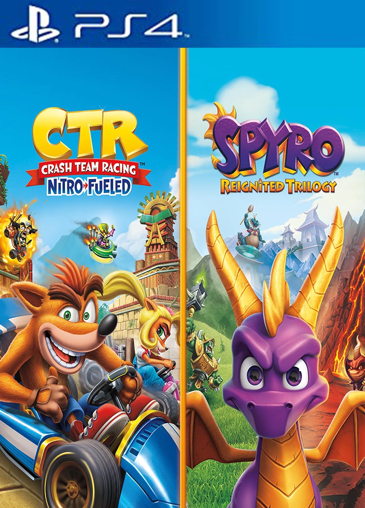 Crash Team Racing Nitro-Fueled + Spyro PS4 Mídia Digital